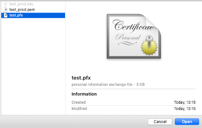 An image showing selected certificate in browser